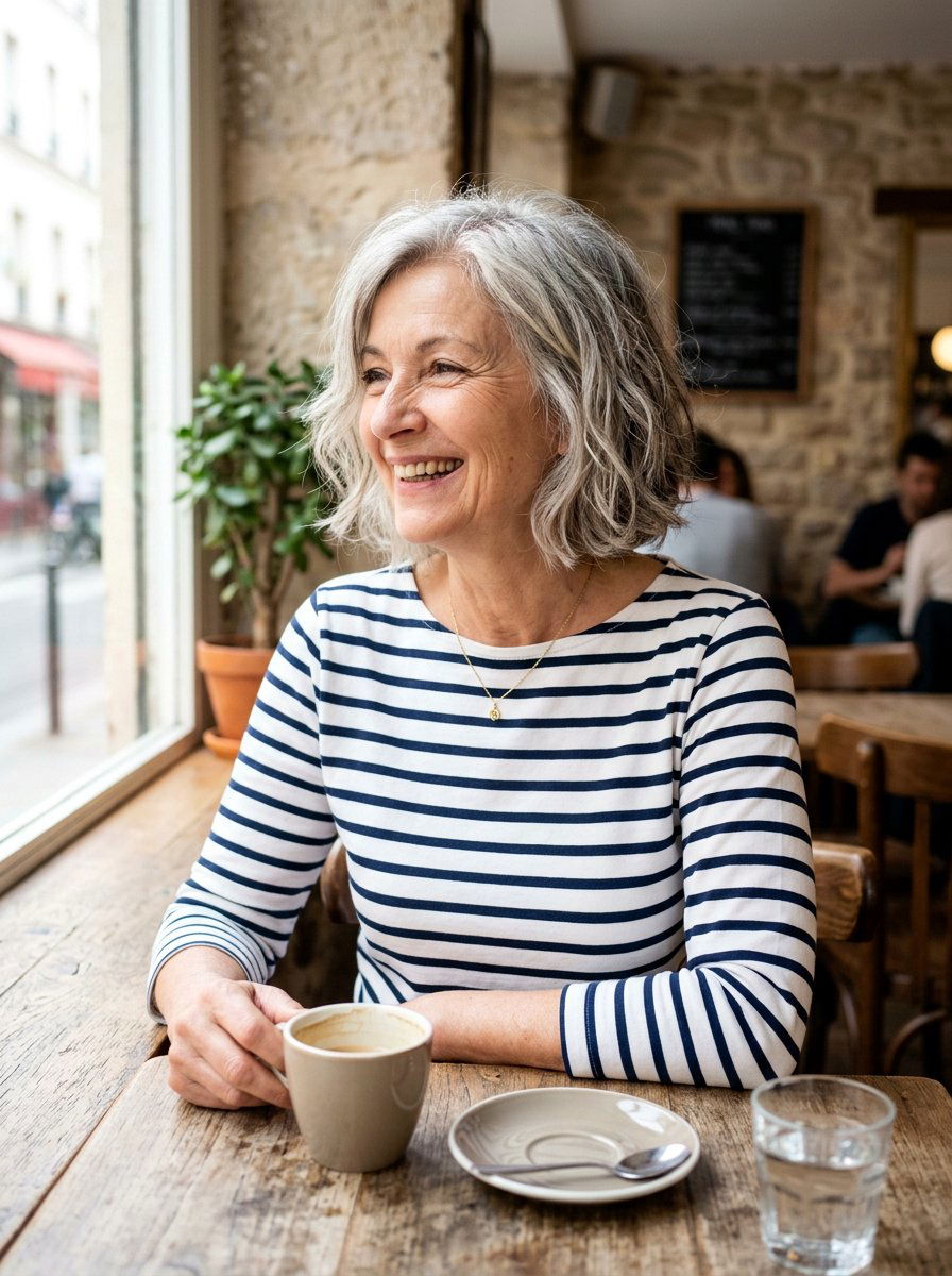 French Shoulder Length Bob - 20 polished shoulder length hairstyle for older women - 20 polished shoulder length hairstyle for older women