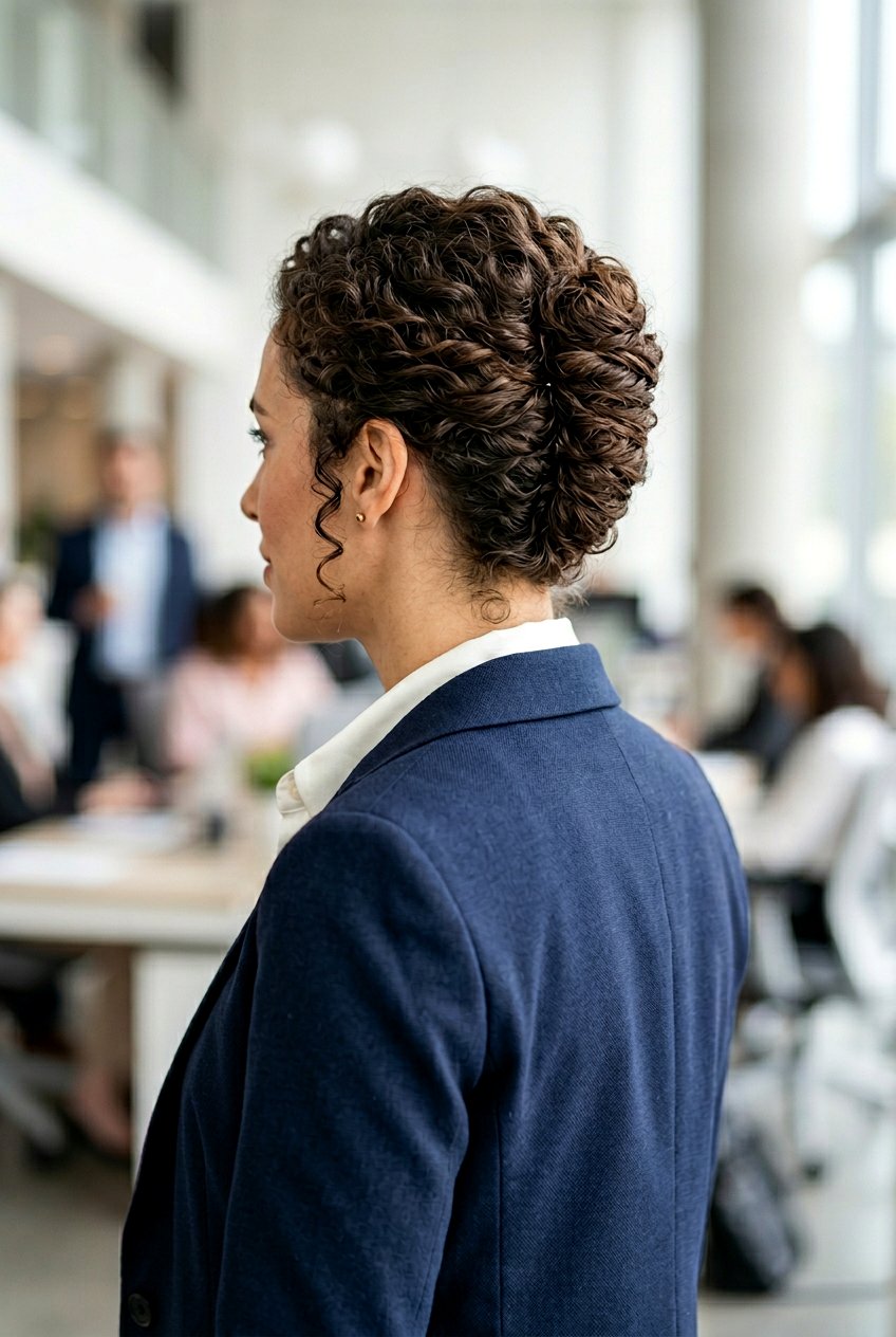 French Twist - 20 easy work hairstyle for long curly hair - 20 easy work hairstyle for long curly hair