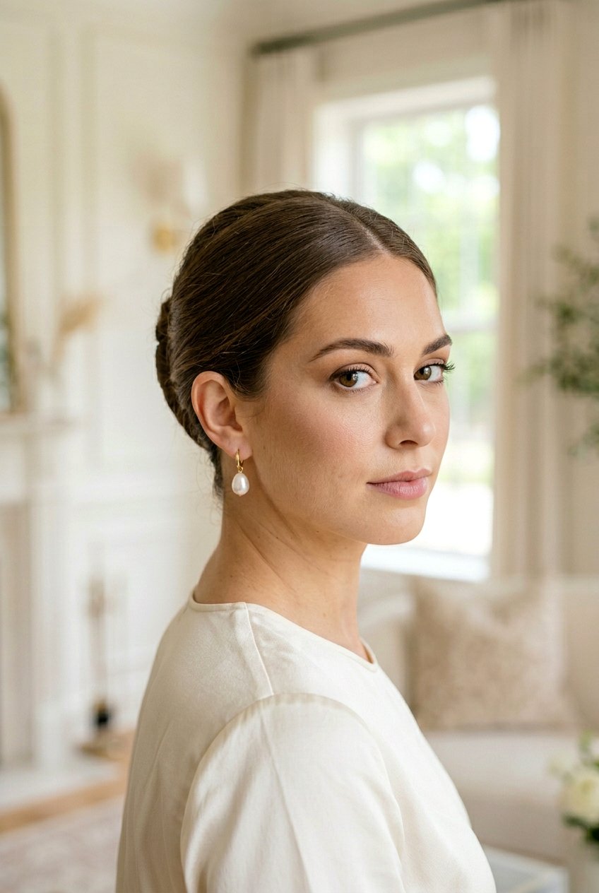 French Twist - 20 bridal hairstyle with center part - 20 bridal hairstyle with center part