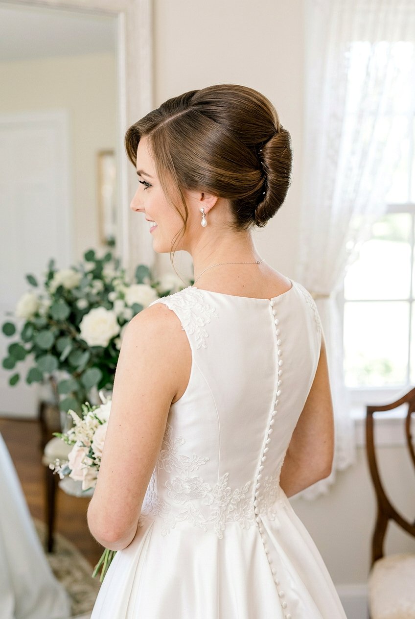 French Twist - 20 bridal hairstyle with side part - 20 bridal hairstyle with side part