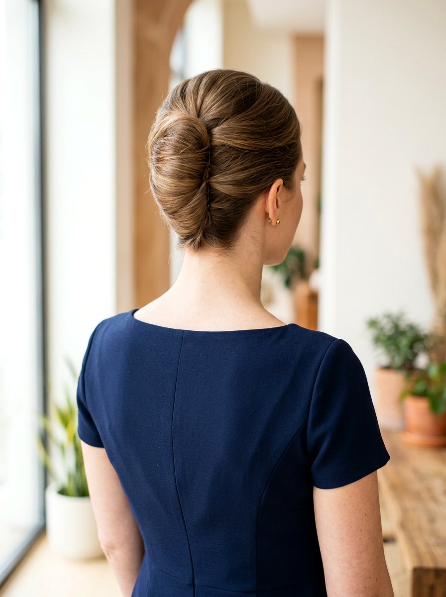 French Twist Bun - 20 polished interview bun - 20 polished interview bun