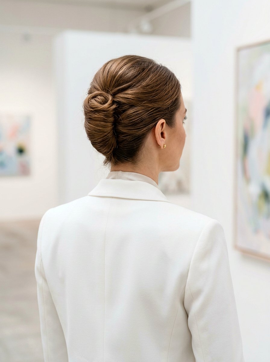 French Twist Bun - 20 tidy bun for office mornings - 20 tidy bun for office mornings