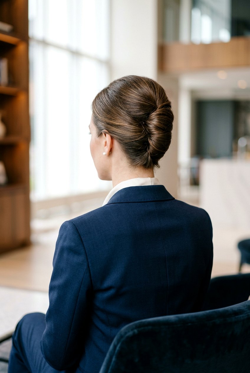 French Twist Bun For Business - 20 business bun hairstyle - 20 business bun hairstyle