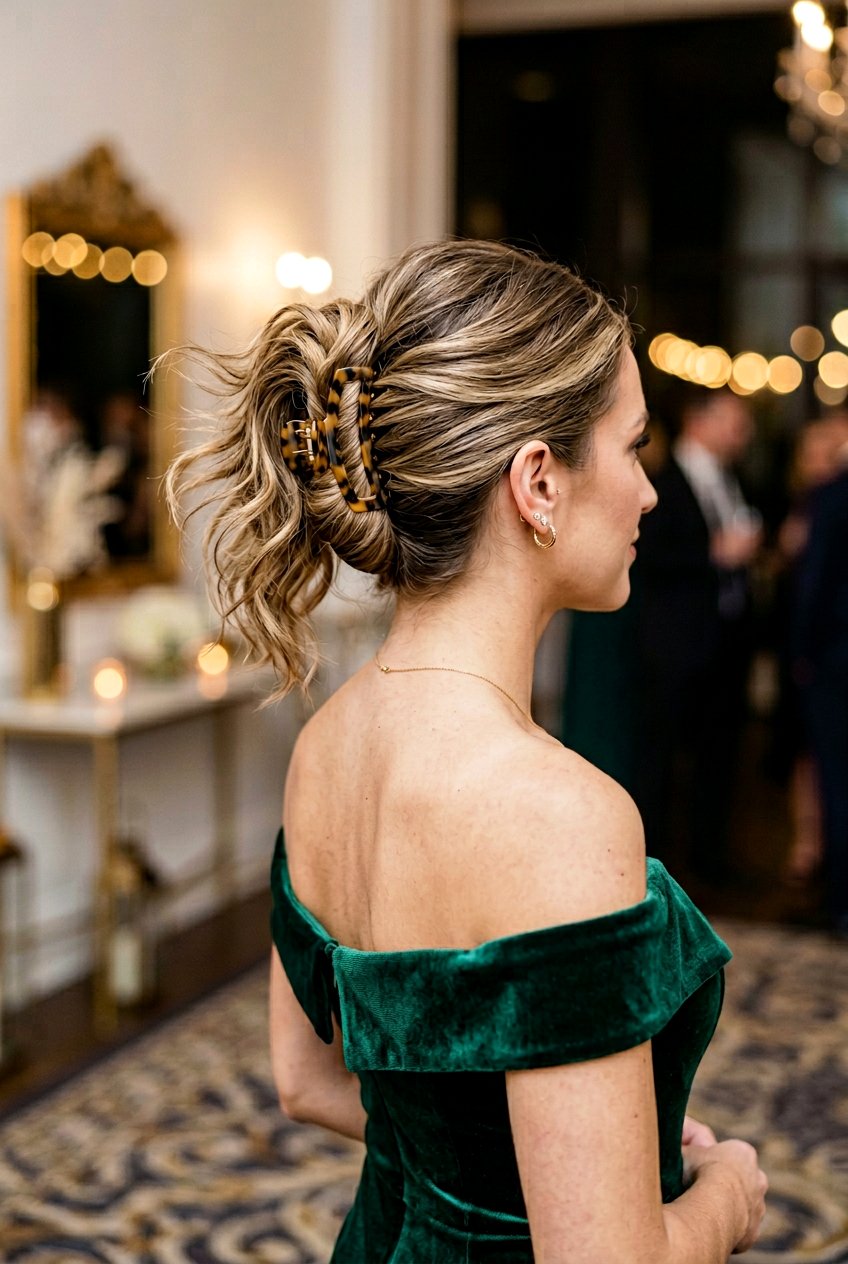 French Twist Claw Clip Ponytail - 20 claw clip ponytail hairstyle - 20 claw clip ponytail hairstyle