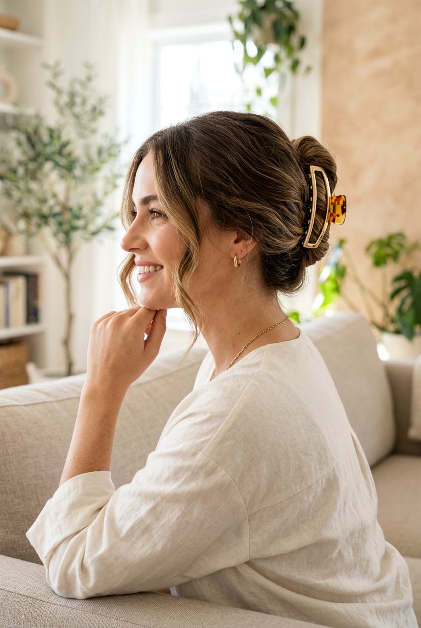 French Twist Claw Clip With Face Framing Pieces - 20 french twist claw clip hairstyle - 20 french twist claw clip hairstyle