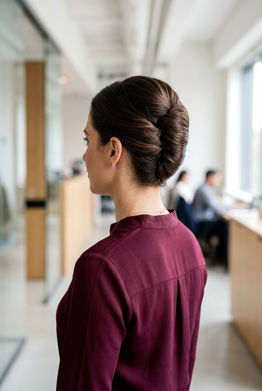 French Twist Low Bun - 20 low bun for corporate women - 20 low bun for corporate women