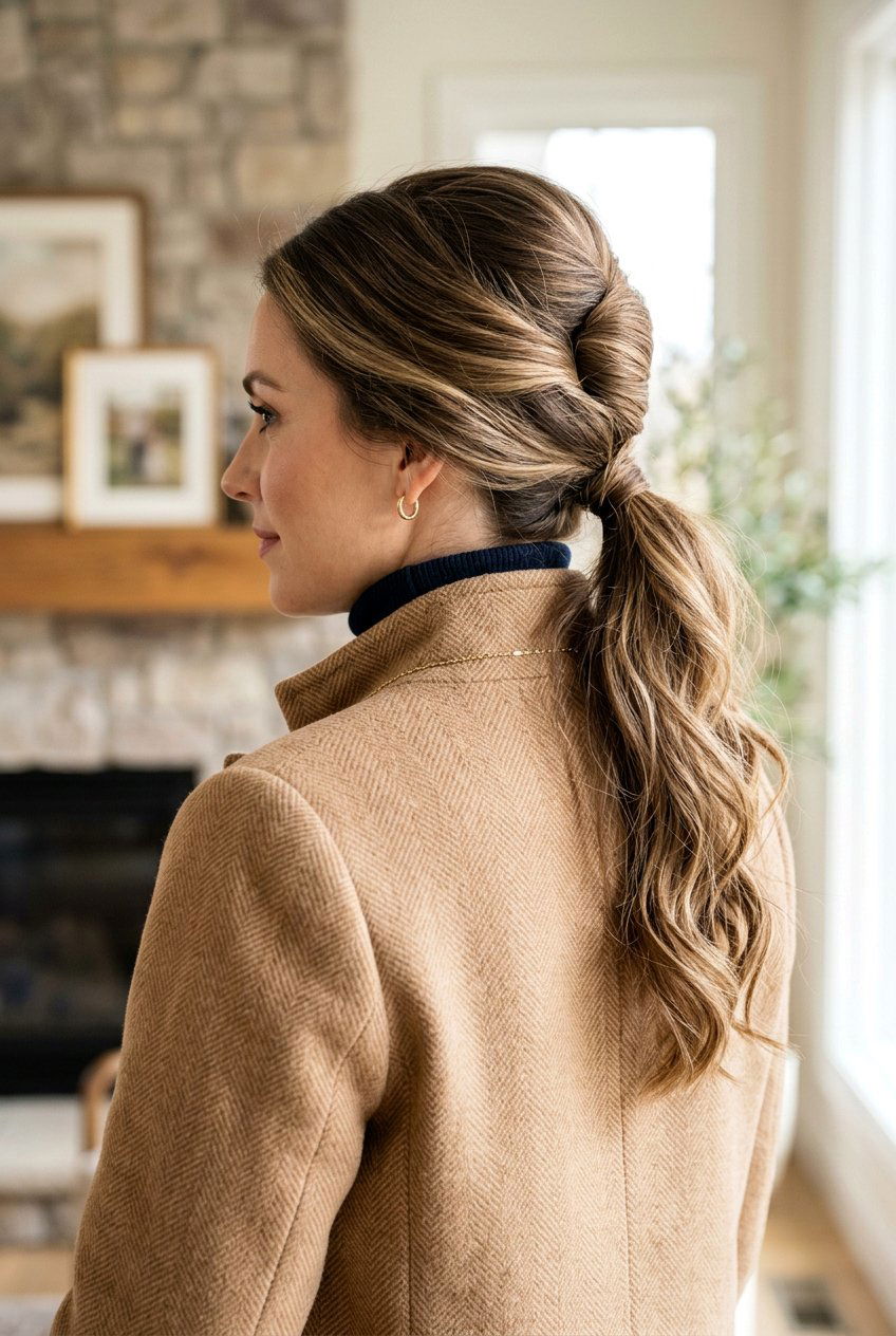 French Twist Ponytail - 20 rainy day ponytail for women - 20 rainy day ponytail for women