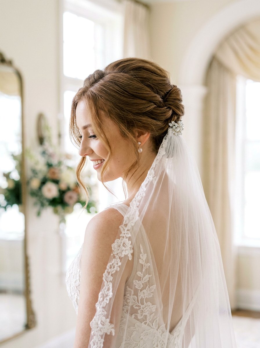 French Twist Shoulder Length Wedding Hair - 20 wedding hairstyles for shoulder length hair - 20 wedding hairstyles for shoulder length hair