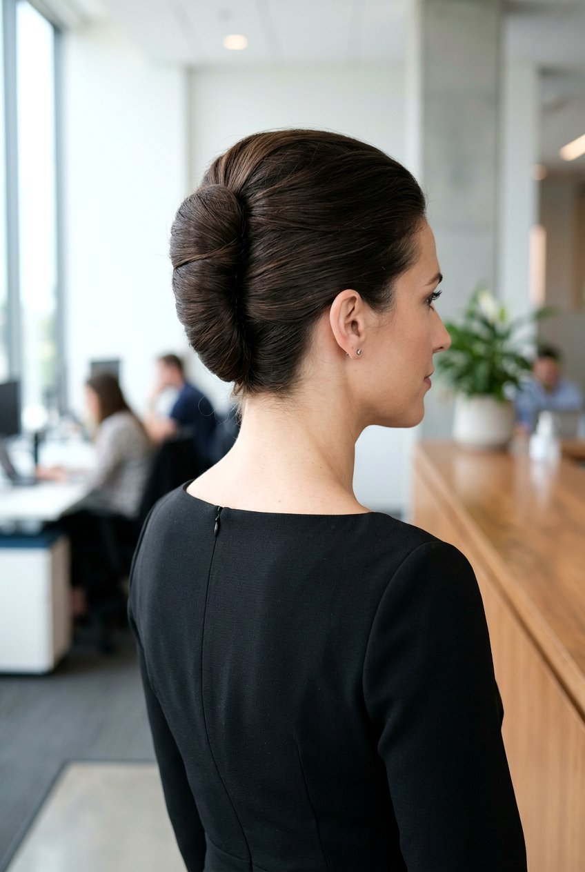 French Twist Updo - 20 office hairstyle for thick wavy hair - 20 office hairstyle for thick wavy hair