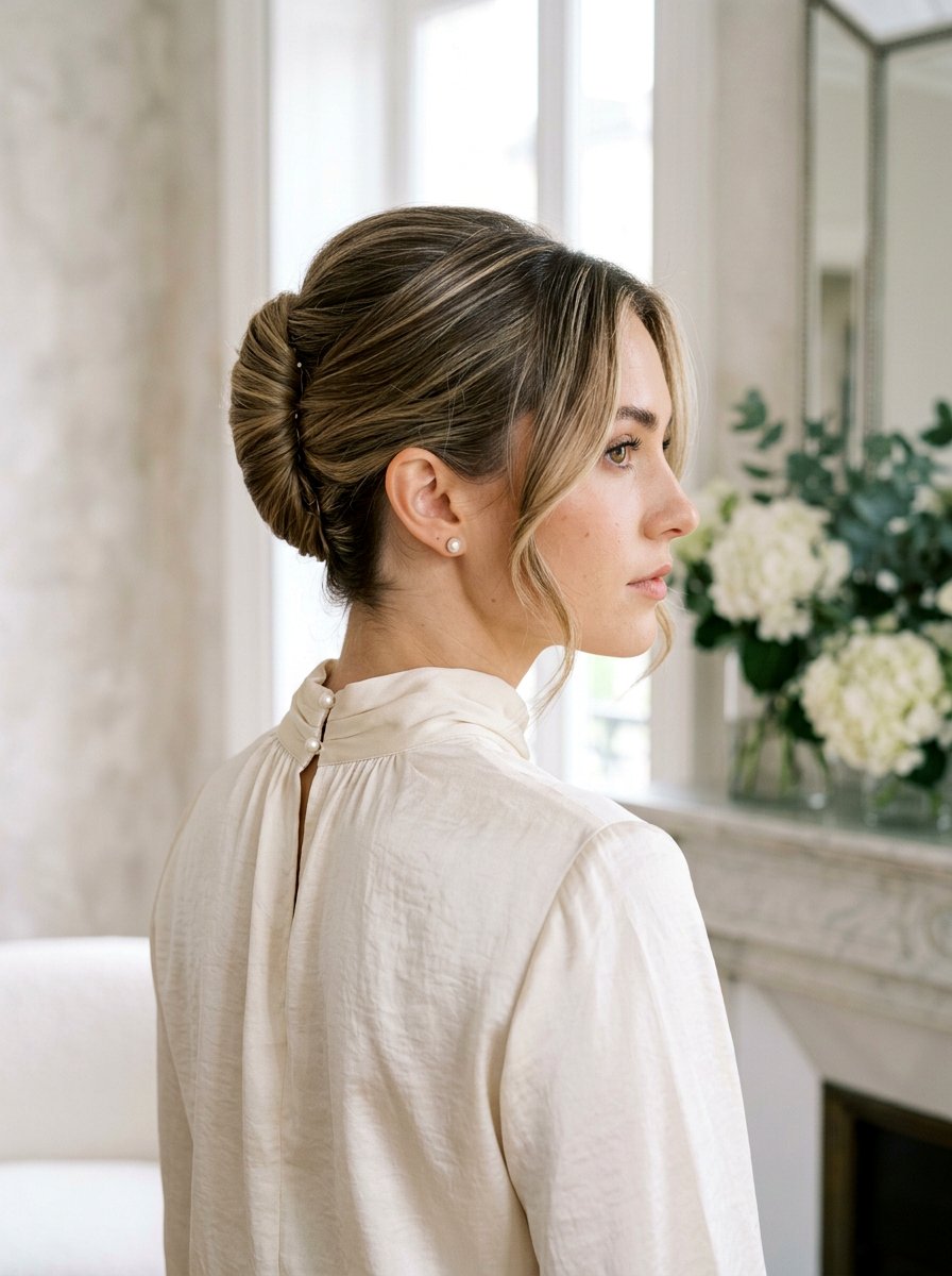 French Twist Updo - 20 office hairstyle for fine limp hair - 20 office hairstyle for fine limp hair