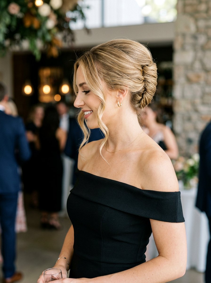 French Twist Updo - 20 vacation hairstyle for cruise nights - 20 vacation hairstyle for cruise nights