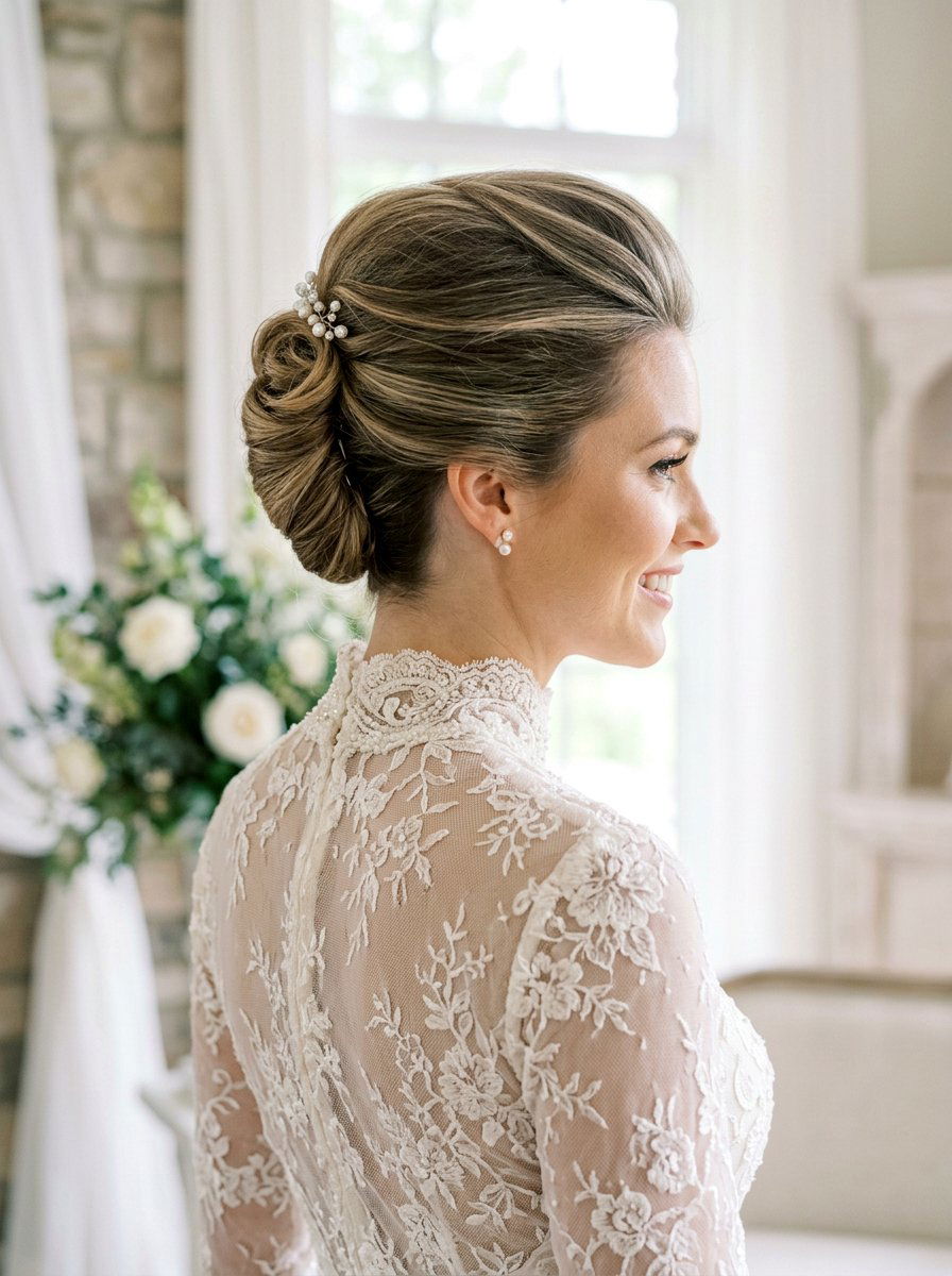 French Twist Updo - 20 wedding hairstyles for fine thin hair - 20 wedding hairstyles for fine thin hair