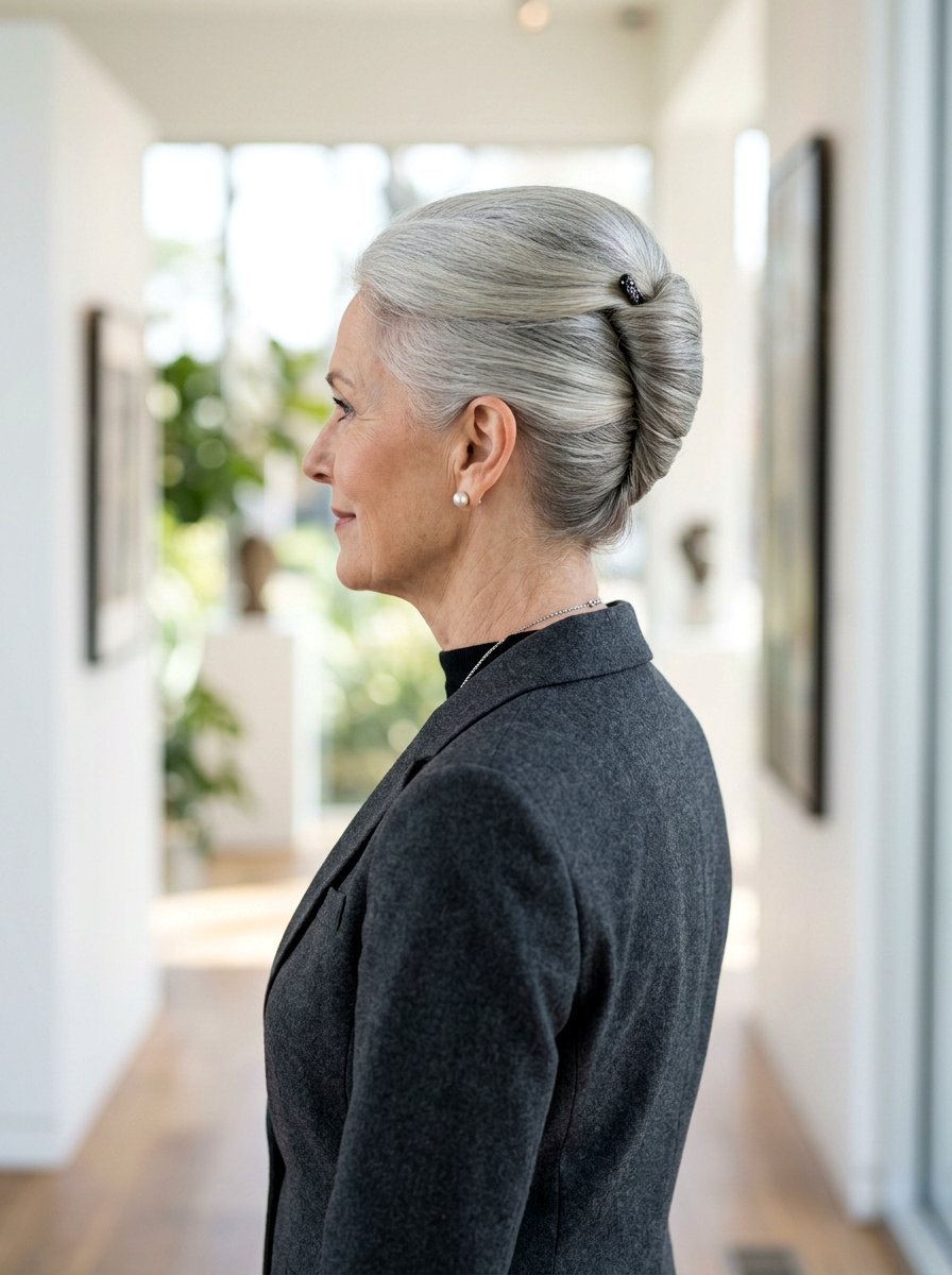 French Twist Updo For Older Women - 20 polished office hairstyle for older women - 20 polished office hairstyle for older women