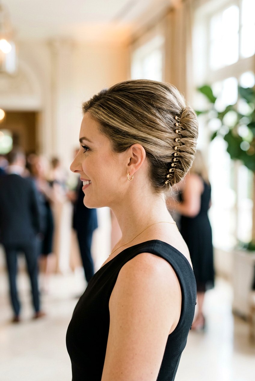 French Twist Updo With Hair Pins - 20 french twist updo hairstyle - 20 french twist updo hairstyle