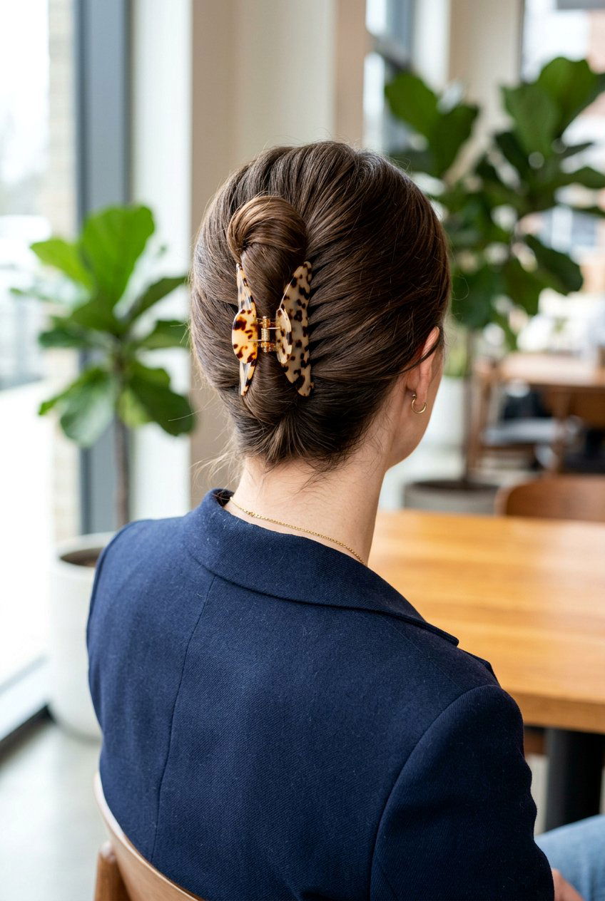 French Twist With Claw Clip - 20 best claw clip hairstyle ideas - 20 best claw clip hairstyle ideas