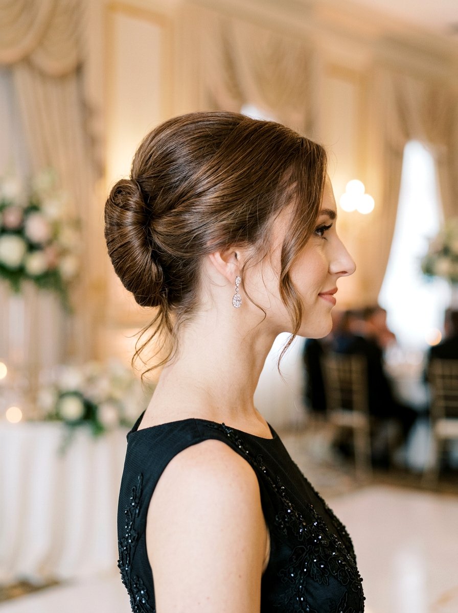 French Twist With Loose Tendrils - 20 soft glam hairstyle for long straight hair - 20 soft glam hairstyle for long straight hair