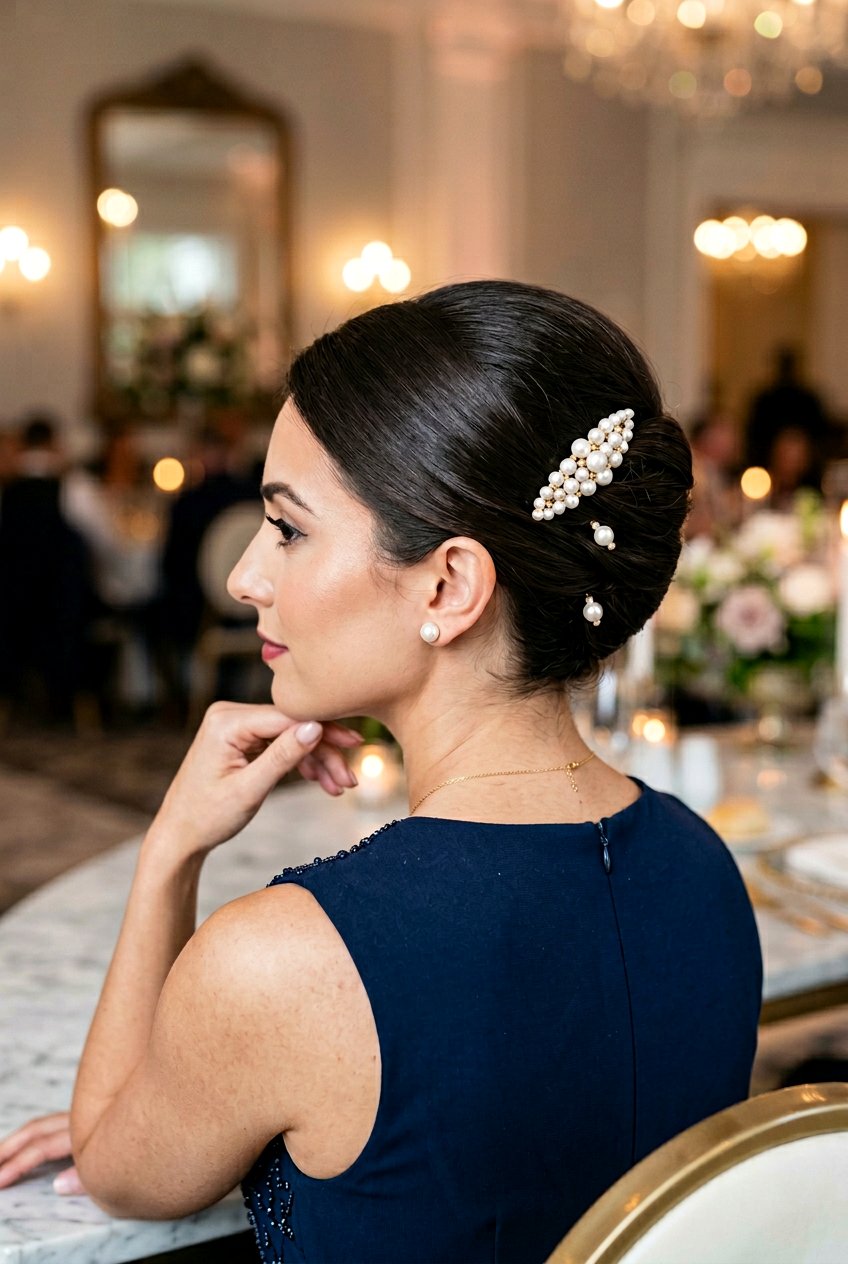 French Twist With Pearl Clips - 20 pearl clip hairstyles - 20 pearl clip hairstyles