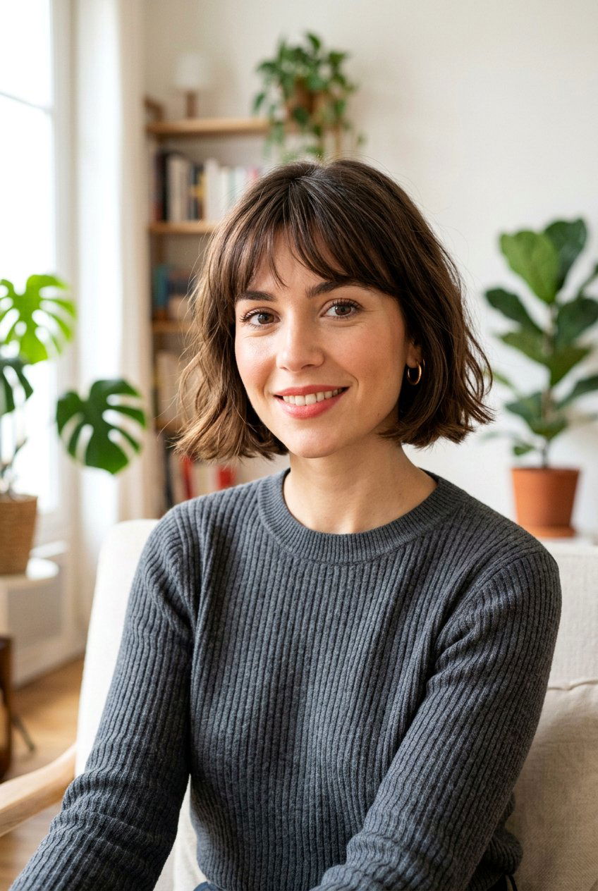 French bob with bangs - 20 short bob haircuts for fine hair - 20 short bob haircuts for fine hair