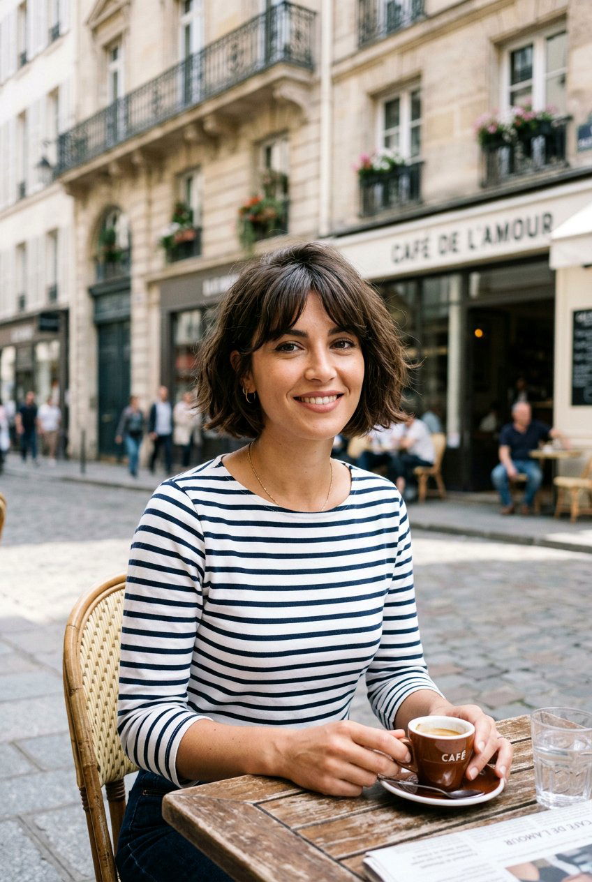 French bob with bottleneck bangs - 20 bottleneck bangs haircut - 20 bottleneck bangs haircut