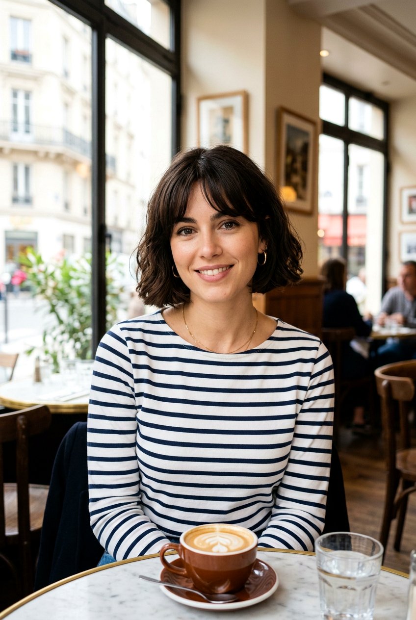 French bob with curtain bangs - 20 90s bob for fine hair women - 20 90s bob for fine hair women