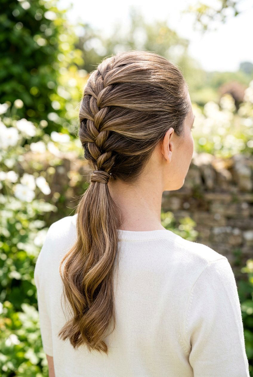 French braid low ponytail - 20 low ponytail hairstyles - 20 low ponytail hairstyles