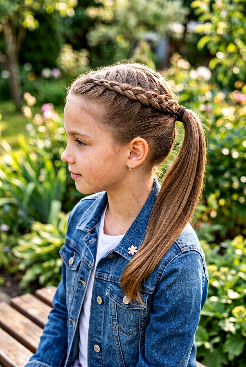 French braid ponytail - 20 exam day ponytail for girls - 20 exam day ponytail for girls