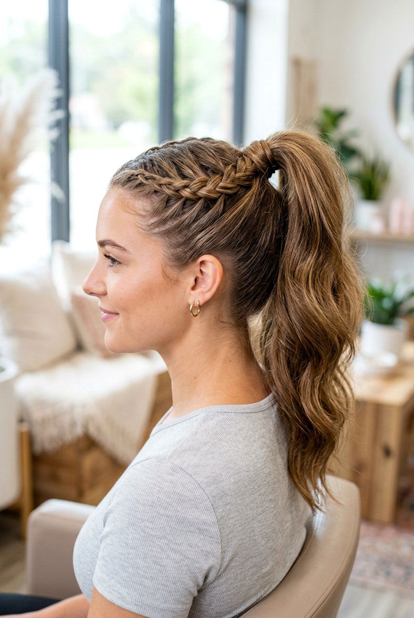French braid ponytail - 20 ponytail hairstyles for school - 20 ponytail hairstyles for school