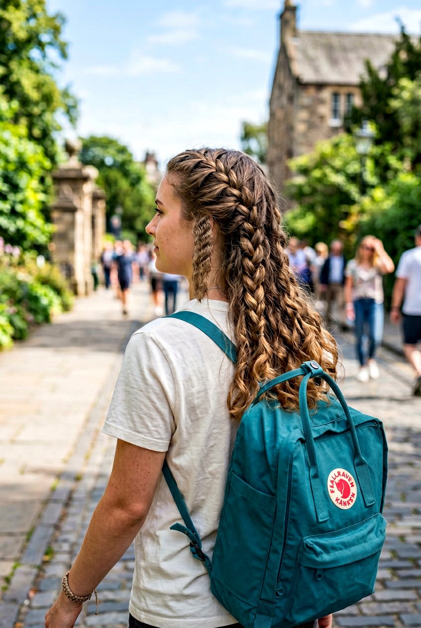French braid waves - 20 easy school curls without heat - 20 easy school curls without heat