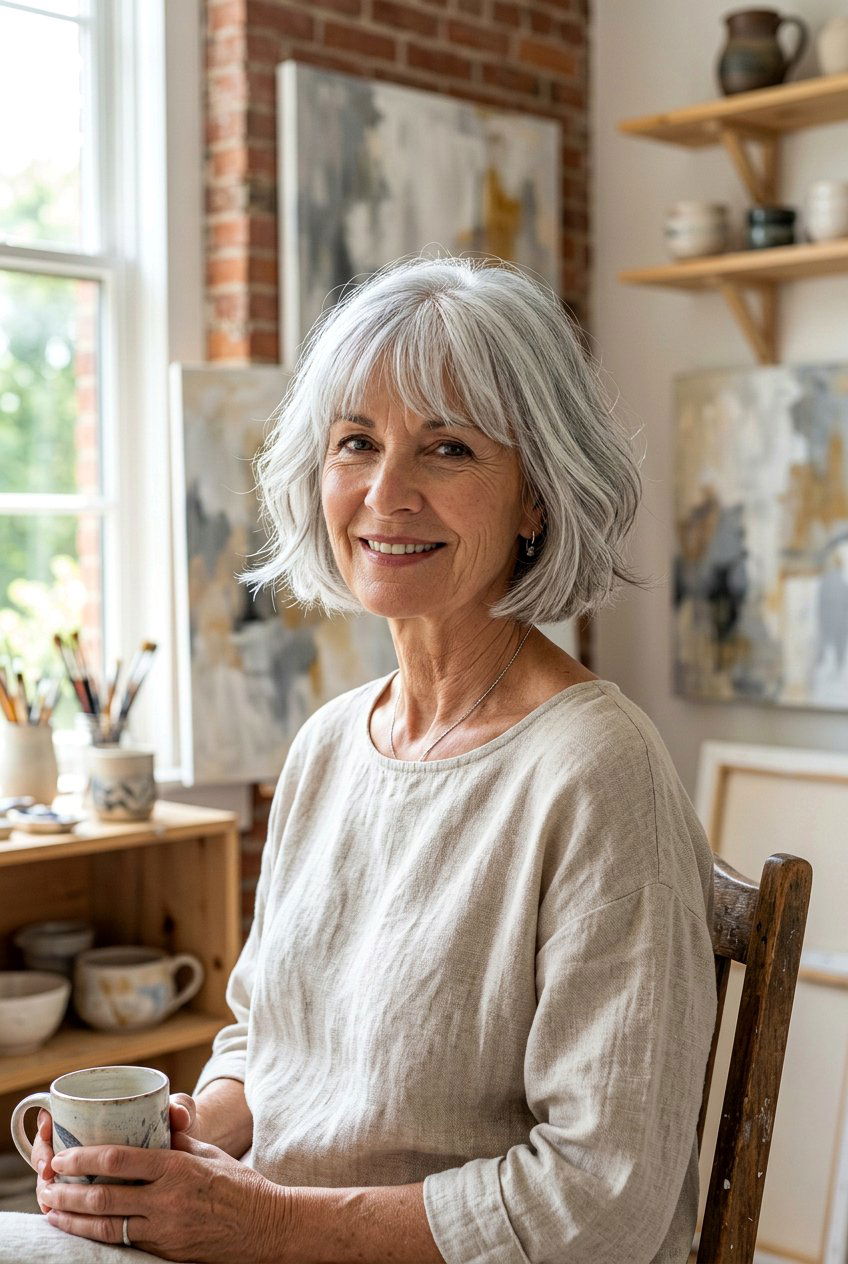 French gray bob - 20 gray transition bob hairstyle - 20 gray transition bob hairstyle