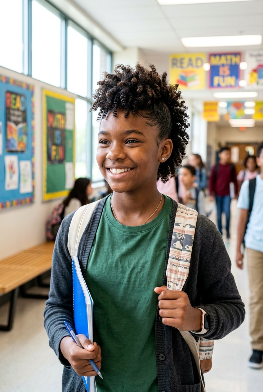 Frohawk Protective School Look - 20 school protective styles for black girls - 20 school protective styles for black girls