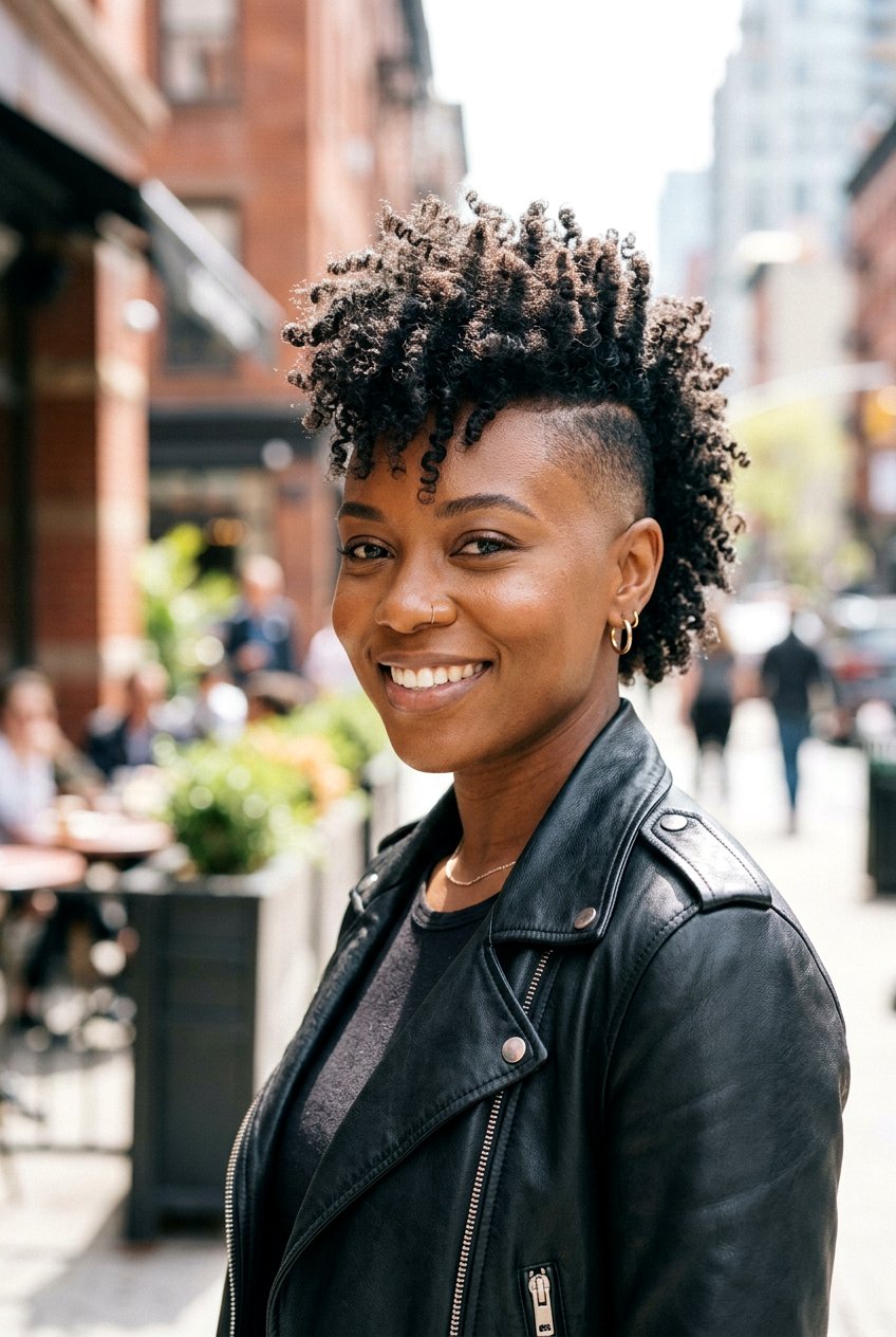 Frohawk With Shaved Sides - 20 curly frohawk for natural hair - 20 curly frohawk for natural hair