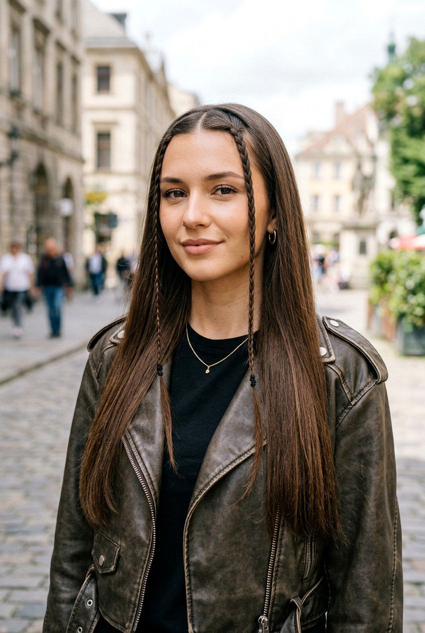 Front Strand Braids - 20 simple college hairstyle for girls - 20 simple college hairstyle for girls