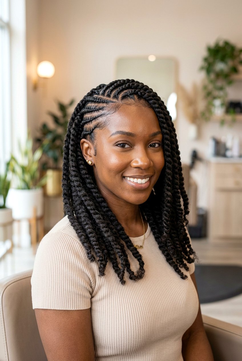 Front cornrow marley twists - 20 marley twists hairstyles - 20 marley twists hairstyles