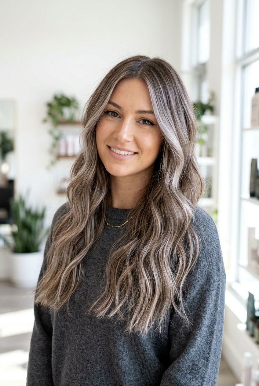 Frosted Brown Hair - 20 cool toned brunette hair - 20 cool toned brunette hair