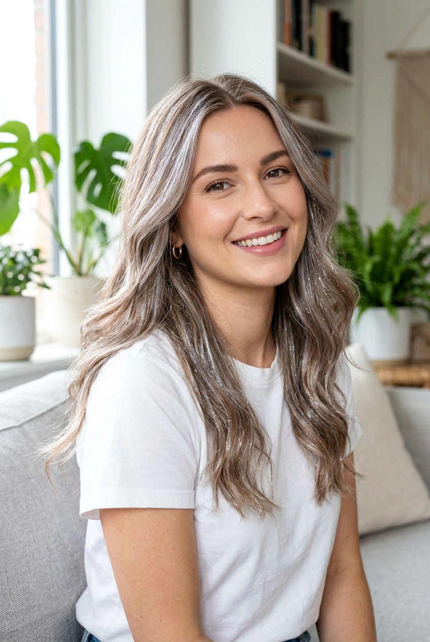 Frosted Silver Highlights On Light Brown Hair - 20 cool silver blonde highlights - 20 cool silver blonde highlights