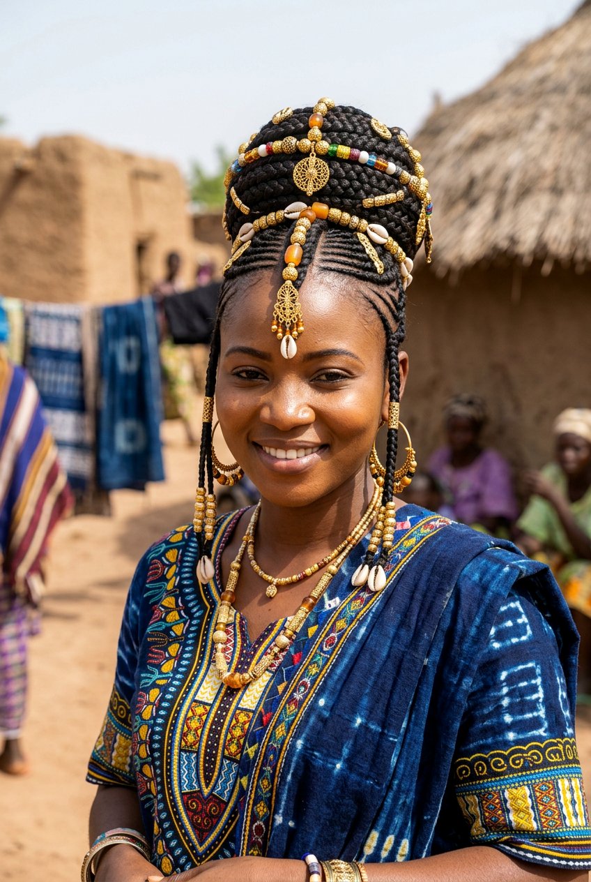 Fulani Braided Bun - 20 braided bun for black women - 20 braided bun for black women