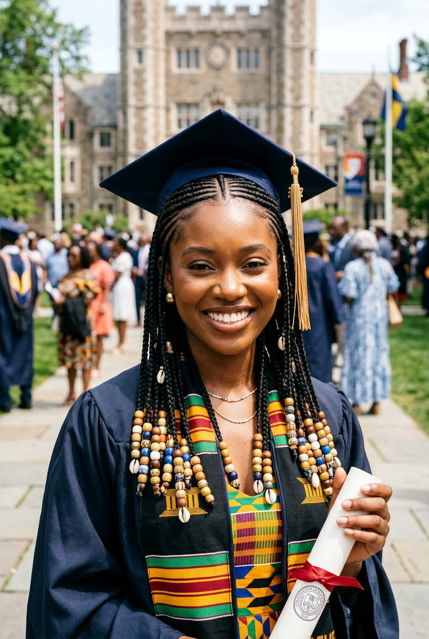 Fulani Braids Natural Hair - 20 black women graduation natural hairstyles - 20 black women graduation natural hairstyles
