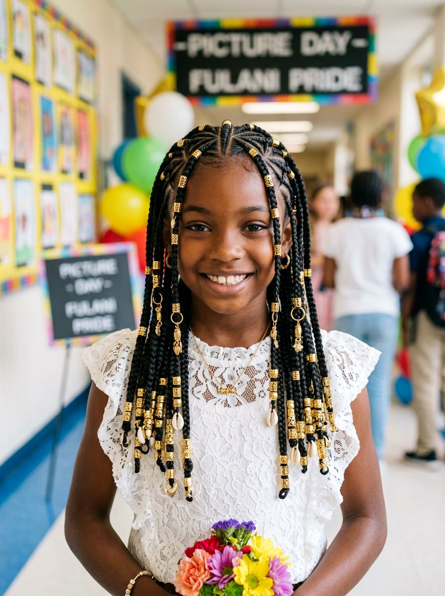 Fulani Braids With Accessories Picture Day - 20 picture day braids for black girls - 20 picture day braids for black girls