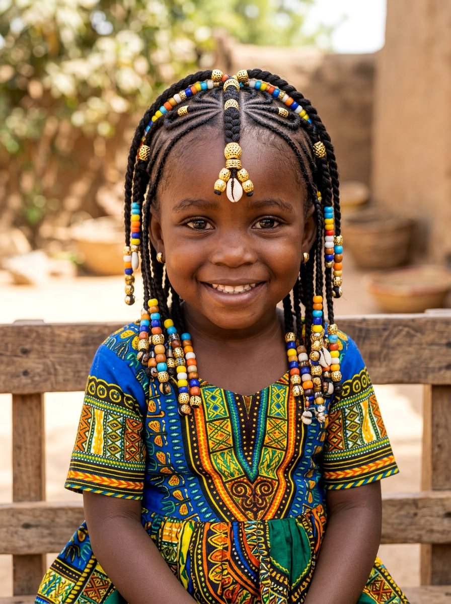 Fulani Braids With Beads - 20 protective braid styles for toddlers - 20 protective braid styles for toddlers