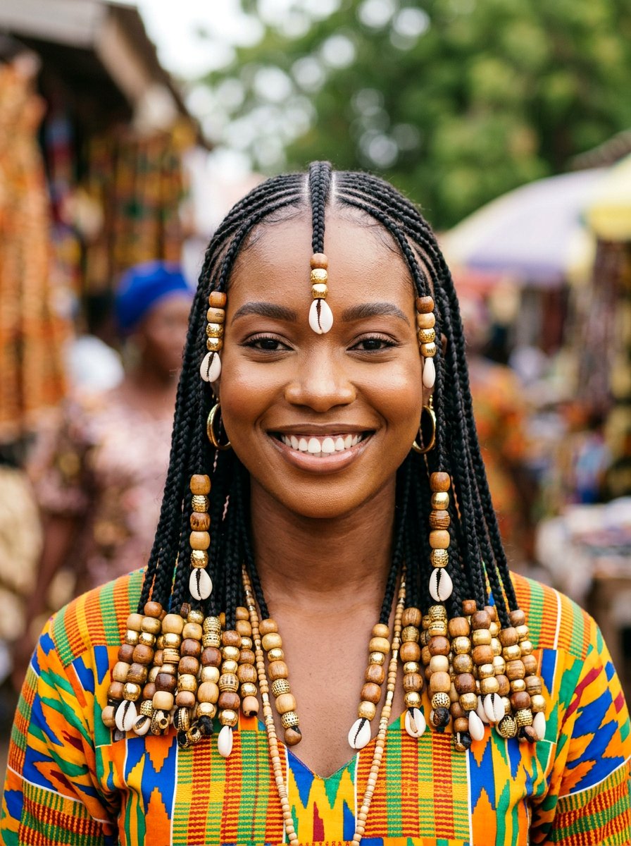 Fulani Braids With Beads - 20 scalp braid hairstyles for black women - 20 scalp braid hairstyles for black women