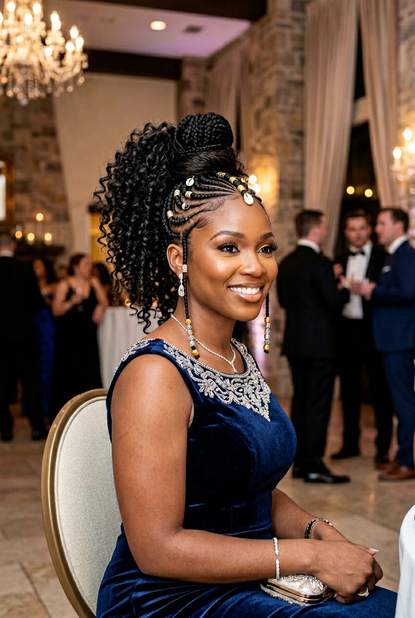 Fulani Braids With Curly Ends Bun - 20 fulani braids with curly ends - 20 fulani braids with curly ends