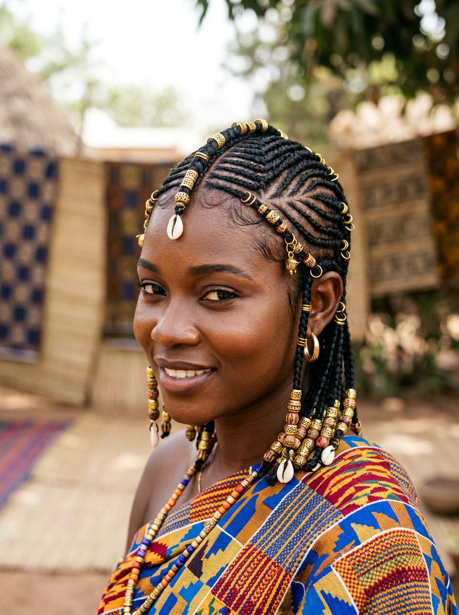 Fulani Zig Zag Cornrows - 20 zig zag cornrow styles - 20 zig zag cornrow styles