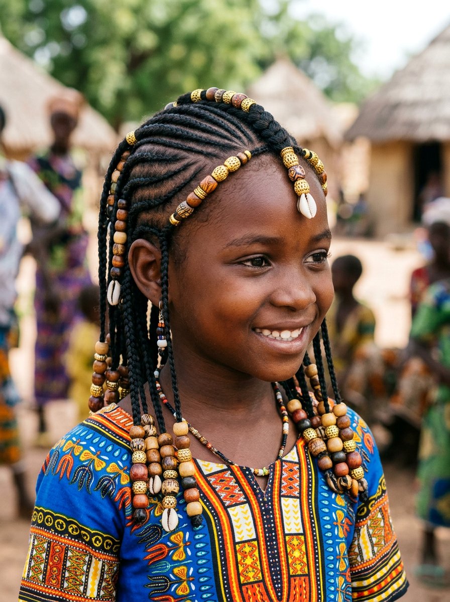 Fulani braids with beads - 20 school braids with beads for girls - 20 school braids with beads for girls