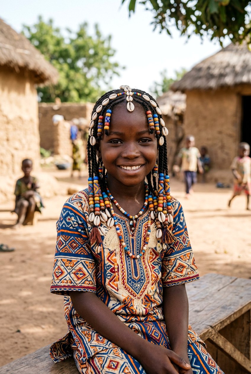 Fulani twists with beads - 20 little girls twists with beads - 20 little girls twists with beads