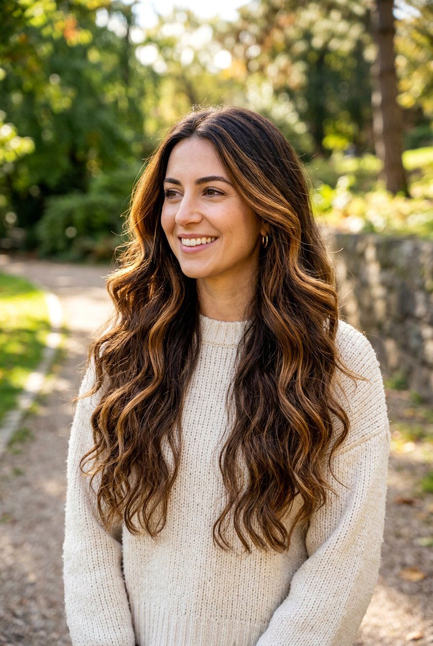 Full Caramel Highlights on Dark Brown Hair - 20 full highlights on brown hair - 20 full highlights on brown hair