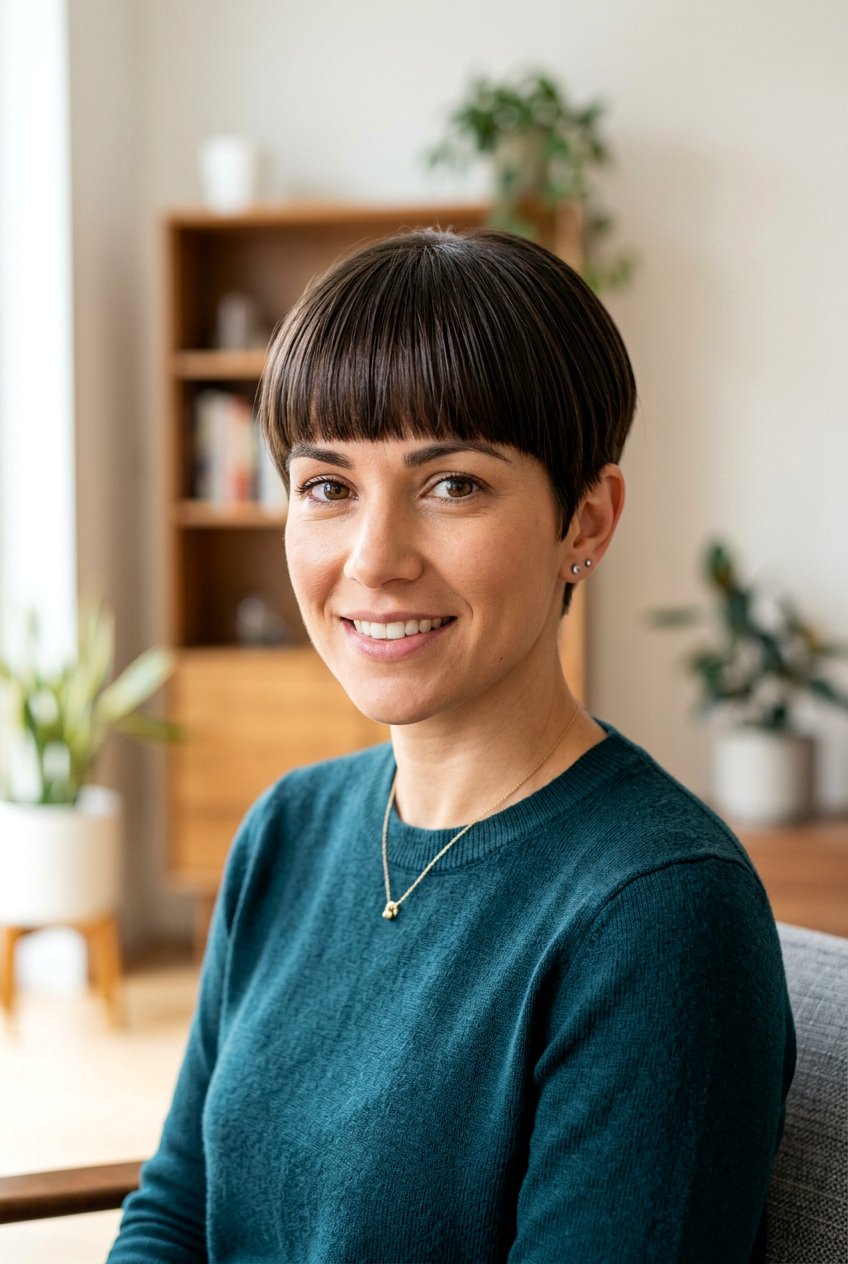 Full Fringe Pixie for Hairline Alopecia - 20 hairstyles for alopecia women - 20 hairstyles for alopecia women