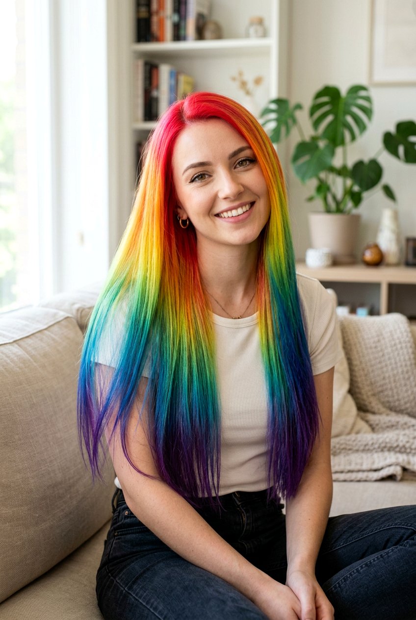 Full Rainbow Hair Color - 20 rainbow hair color ideas - 20 rainbow hair color ideas