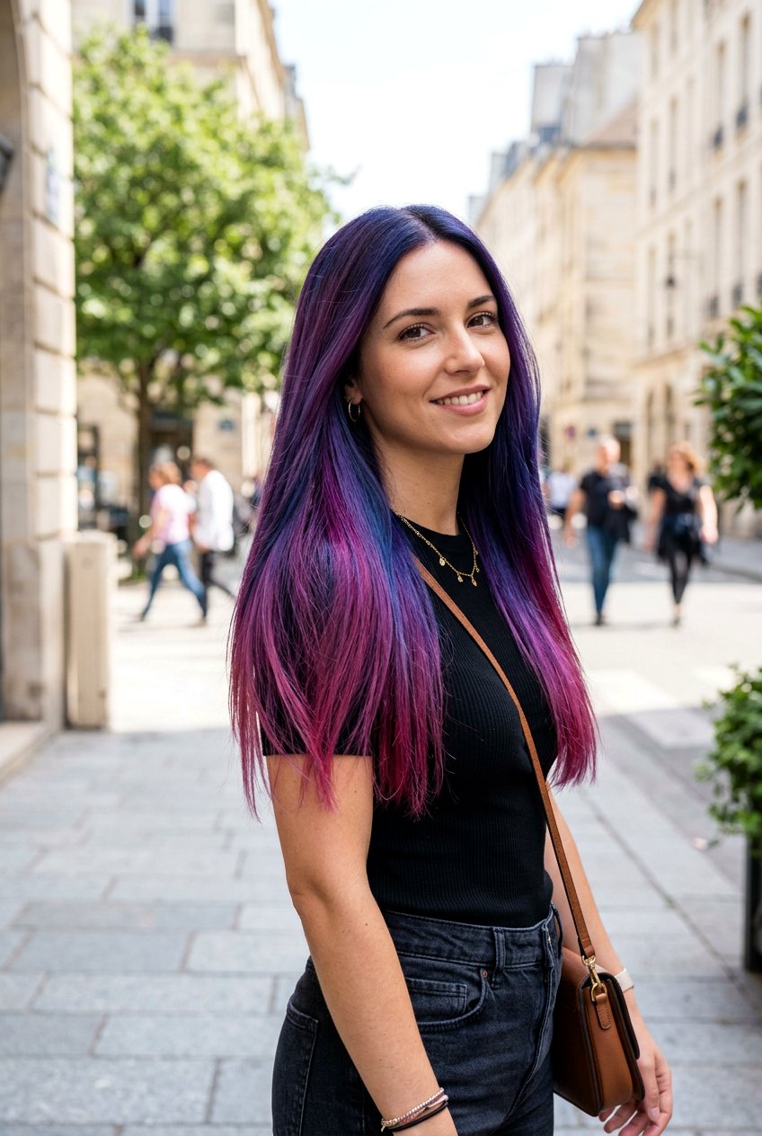 Galaxy Ombre Hair Color - 20 galaxy hair color ideas - 20 galaxy hair color ideas