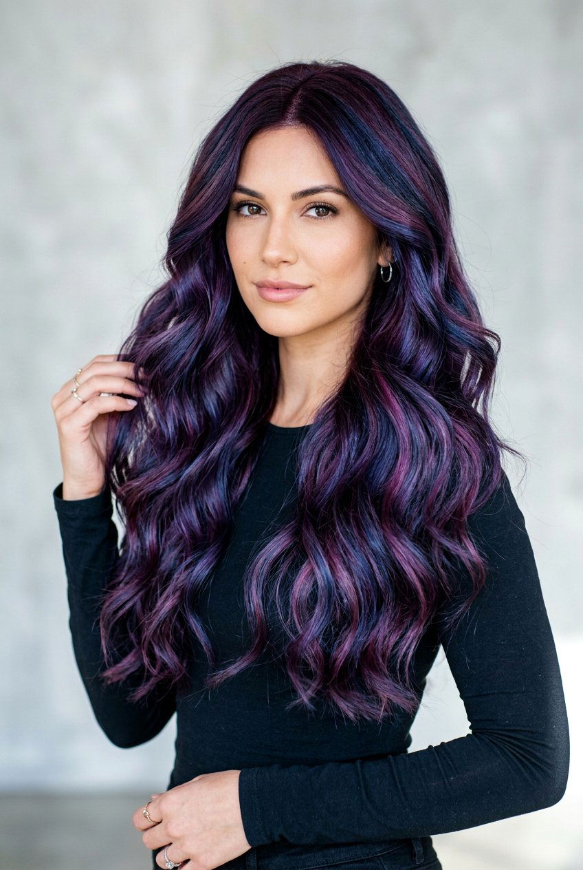 Galaxy Plum Hair - 20 plum hair color ideas - 20 plum hair color ideas