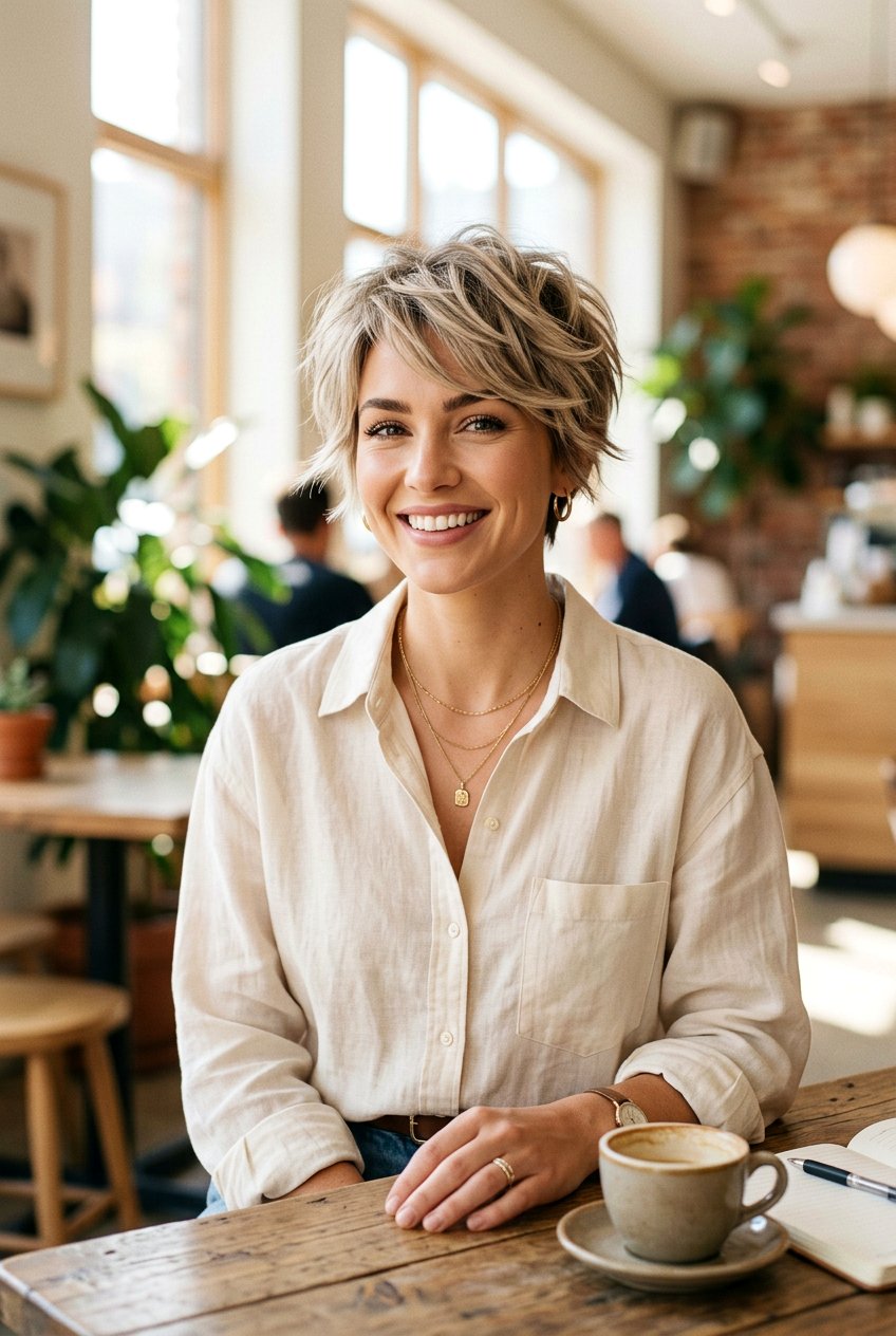 Gamine Pixie With Feathered Layers - 20 gamine pixie haircut - 20 gamine pixie haircut